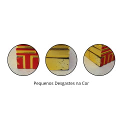 [ PEQUENOS DEFEITOS ] Gato Da Sorte Solar Dourado Enfeite - Maneki Neko