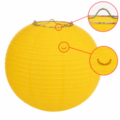 [PEQUENOS DEFEITOS] Luminária Oriental Amarela Lisa - 40 cm