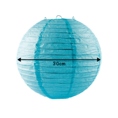 [ PEQUENOS DEFEITOS ] Luminária Oriental Azul Lisa - 30 cm