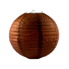 [ PEQUENOS DEFEITOS ] Luminária Oriental Marrom Lisa - 30cm