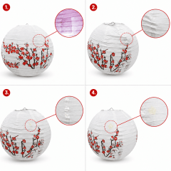 [Pequenos defeitos] Luminária Oriental Sakura Umê - 40 cm