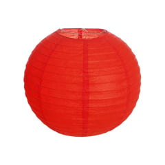 [ PEQUENOS DEFEITOS ] Luminária Oriental Vermelha Lisa - 30 cm