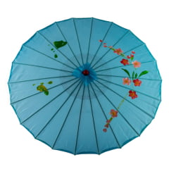 [ PEQUENOS DEFEITOS ] Sombrinha Oriental Azul - 83 cm x 54 cm