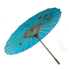 [ PEQUENOS DEFEITOS ] Sombrinha Oriental Azul - 83 cm x 54 cm