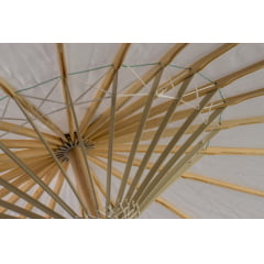 [ PEQUENOS DEFEITOS ] Sombrinha Oriental Branca Lisa Nylon - 83 cm x 54 cm (amazon)