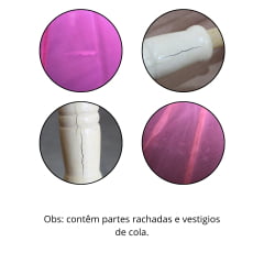[ PEQUENOS DEFEITOS ]Sombrinha Oriental Rosa - 83 cm x 54 cm