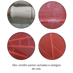 [PEQUENOS DEFEITOS ] Sombrinha Oriental Vermelha - 83 cm x 54 cm