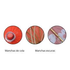 [ PEQUENOS DEFEITOS ] Sombrinha Oriental Vermelha Sakura Estampada - 83 cm x 54 cm