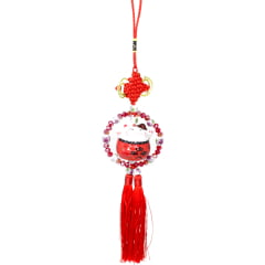 Pêndulo Ornamentado Oriental Gato da sorte - Vermelho