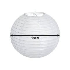 Luminária Oriental Branca Lisa 40 cm [ PEQUENOS DEFEITOS ]