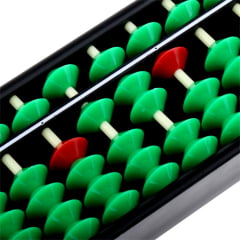 Soroban Ábaco Contador Calculadora Japonês 2 Cores Verde e Vermelho - 15 Dígitos