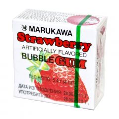 Chiclete Sabor Morango Marukawa Bubble Gum - 48 unidades