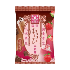 Bala Caramelo de Leite Morinaga Chocolate e Morango Au Lait - 90 gramas