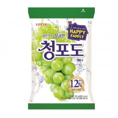 Bala Coreana Sabor Uva Verde Lotte - 153 gramas