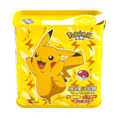 Bala de Goma em Lata Pokemon Pikachu Sabores Limão e Manga - 95 gramas