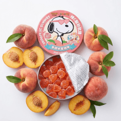 Bala de Goma Snoopy Peanuts Choctim Sabor Pêssego com Vitamina C - 82 gramas