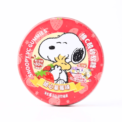 Bala de Goma Snoopy VC Gummies Sabor Morango - Edição Colecionável Choctim 82 gramas Bala de Goma Snoopy VC Gummies Sabor Morango - Edição Colecionável Choctim 82 gramas