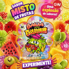 Bala Explosiva Sabor Frutas Mistas Baida Candy - 30 gramas