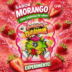Bala Explosiva Sabor Morango Baida Candy - 30 gramas