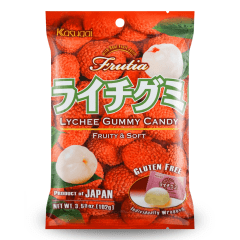 Bala Japonesa de Goma Sabor Lichia Sem Glúten Kasugai - 102gramas