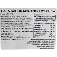Bala Mastigável Macia Sabor Morango My Chew - 44 gramas