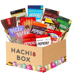 Caixa de Biscoitos Palitos Pepero e Pocky Hachi8 box - 13 Sabores