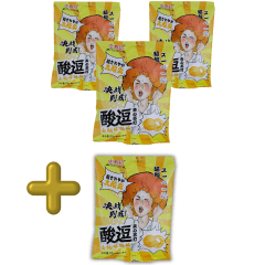 [COMPRE 3 E GANHE 1]  Kit Bala Sabor Toranja Super Azeda Hong Tai Kee 65 gramas - 4 Sabores