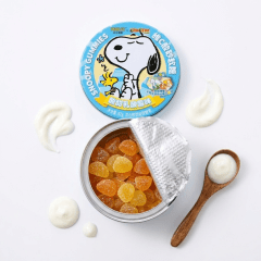 Kit 3 Latas Bala de Goma Snoopy Peanuts Choctim Vitamina C 82g - 3 Sabores