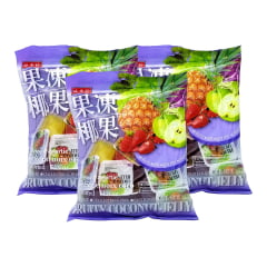 Kit Mini Gelatinas de Frutas com Coco Sortidas Fruit Coconut Jelly – 3 Pacotes