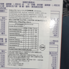 Pirulito HELLO KITTY Sabor Maracujá e Laranja - 20 gramas