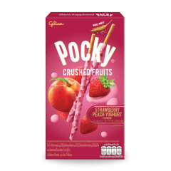 Pocky Biscoito de Palito com Cobertura de Iogurte de Morango e Pêssego - 38g