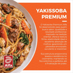 Caixa de Macarrão Yakissoba Alfa 500 gramas - 20 pacotes
