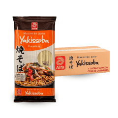 Caixa de Macarrão Yakissoba Alfa 500 gramas - 20 pacotes