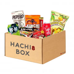 Kit de Doces Bebidas Snacks Hachi8 Box - Versão 100% Coréia