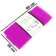 Toalha de banho Esponja Bucha Nylon Macia Esfoliante - 90 cm - Pink 