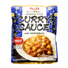 Karê Pronto Curry Sauce Sabor Picante nível Forte Hot S&B - 210 gramas