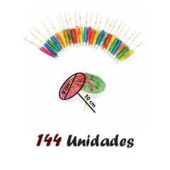 Enfeite para Drink e Bebidas formato Guarda-Chuva - 144 Unidades