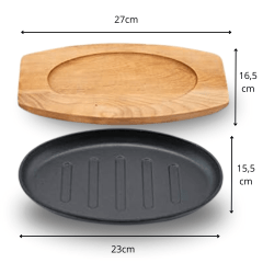 Chapa para Teppan Oval – 23x16cm