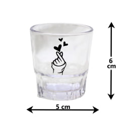 Copo Shot Soju Coração Saranghae K-pop - 50ml