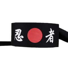Faixa Japonesa Hachimaki para Sushiman Ninja - Preto