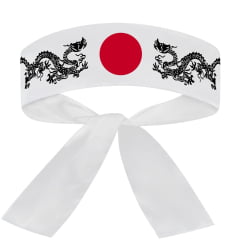 Faixa Japonesa Hachimaki para Sushiman Ryuu Dragão - Branco
