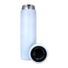 Garrafa Isotérmica Branca com Painel de Temperatura - 500ml