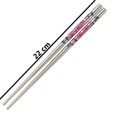Hashi de Metal (Palitinho Japonês 1 Par) - Sakura - 22 cm