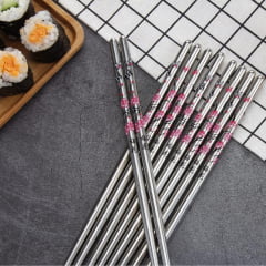 Hashi de Metal (Palitinho Japonês) - Flor de Sakura Versão 2