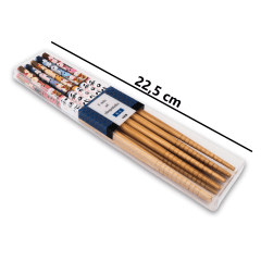 Jogo de Hashi  (Palitinho Japonês) Maneko Gato da Sorte - 5 pares - 22,5 cm