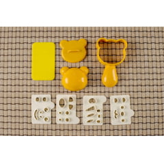 Kit 3 Formas para Sushi Oniguiri Moldes Gato Urso e Coelho - 3