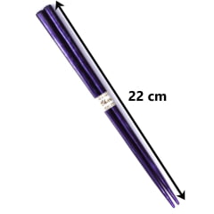 Kit Jogo de Hashi de Plástico Roxo - 10 Unidades - 22 cm