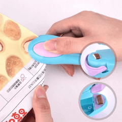 Mini Seladora Portátil com Imã Tipo Coreana Azul e Roxo - 8cm