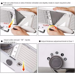 [ PEQUENOS DEFEITOS ] Fatiador Mandolin Slicer Multifuncional Inteligente - 18 Tipos de Cortes