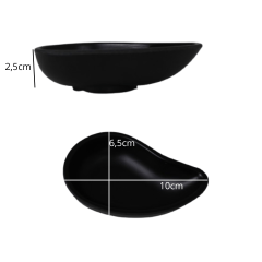 Pires em Formato de Gota para Sashimi Sushi Melamina Preto - Nozoki